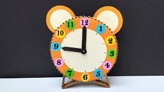 How to make cardboard table clock | DIY clock with cardboard | Cardboard project