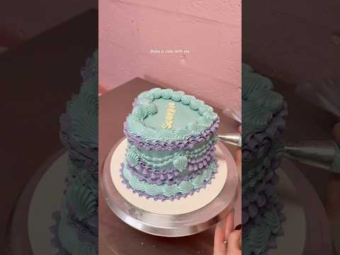 Heart cake decorating #cake #cakeseries #cakedecorating #cakes #cakeshorts #heartcake #cakeoftheday