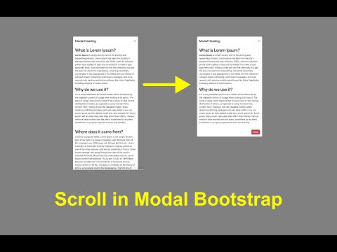 Cara Buat Scroll Dalam Modal Bootstrap