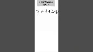 Divisibility Trick for 3 in Seconds! #quickmath #maths #mathshorts #greenscreen