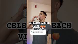 Taste testing Celsius Peach Vibe 🍑 #celsiuslivefit #energydrink #gym #supplements