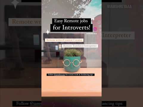Easy Jobs for INTROVERTS #remotejobs #digitalnomad #remotejobs