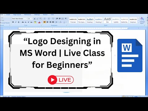Logo Designing in MS Word | Live Class for Beginners|Create Professional Logos Easily #msword #logo