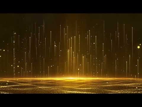 Golden Light Particles Rain Loop Glowing Abstract Background