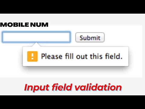 Required input field in html