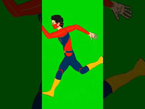 No copyright! free download animated minnalmurali greenscreen running #nocopyright #greenscreen