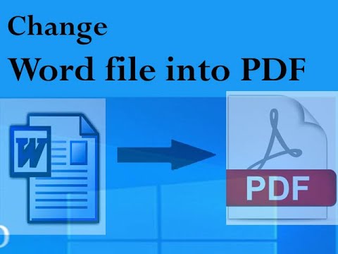 How to save word file as PDF in window 10 pro