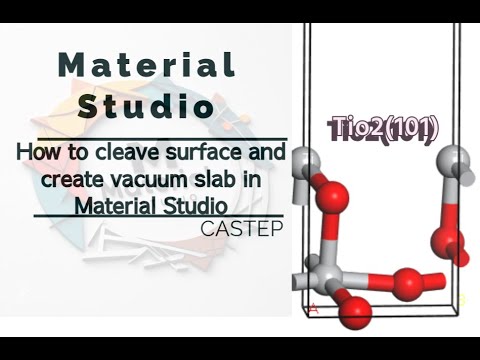 How to cleave surface and create vacuum slab in Material Studio|Tio2 cleave Surface| Tio2 Adsorption
