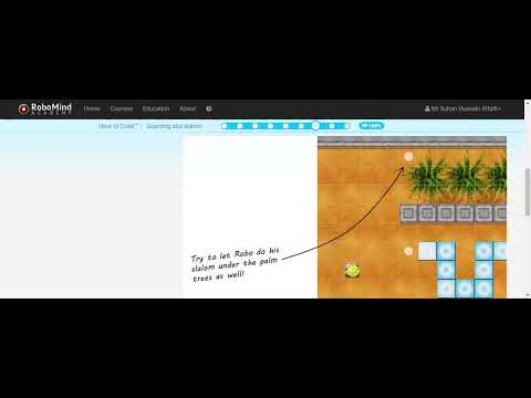 Hour of Code-Guarding and slalom-lets slalom under the palmtrees