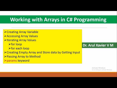 Single Dimensional Arrays in C# Programming