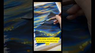 Painting | Whispers of the Ocean: A Canvas of Light and Wonder #oceanmagic  #artlovers  #shortvideo