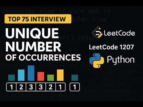 Unique Number of Occurrences - LeetCode 1207 - Python