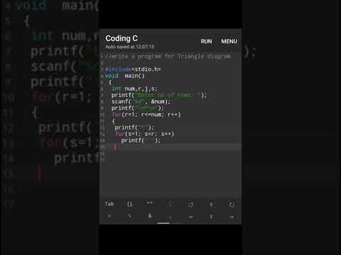 ©️ Program for making Triangle Pattern diagrams #shorts #viral#trending #coding #python #mrjaistech