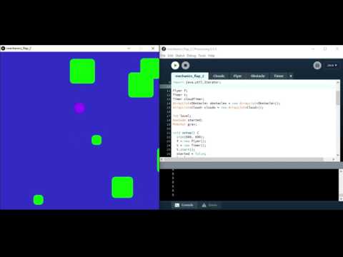 Early draft of "Audacious Aviator" for Intro to Programming.