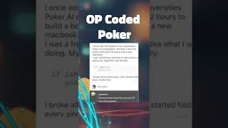 Op Coded Poker #shorts