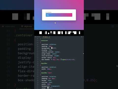 CSS_Input_Label_Animation Floating Placeholder Text #shorts #web #technology #youtubeshorts