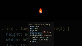 "Create Realistic Fire Animations with HTML & CSS!" #coding #htmlcss #shorts