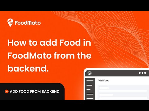 How to Add Food in FoodMato from the Backend | FoodMato