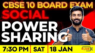 CBSE 10 Social | Power Sharing | Full Chapter | Exam Winner