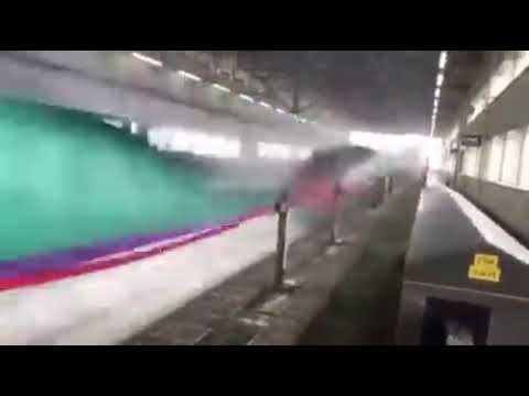 Feel the speed of a passing bullet train #bullettrain #speed