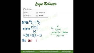 Relation between m and n if mC1= nC2 - Permutations & Combinations - Class 11 Mathematics