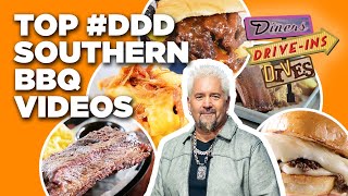 Top #DDD Southern BBQ Videos with Guy Fieri | Diners, Drive-Ins, and Dives | Food Network