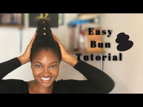 5 MINUTES BUBBLE BUN HAIRSTYLE ON TYPE 4 NATURAL HAIR|Easy Bun Tutorial on 4C Natural Hair|Nemi Effy