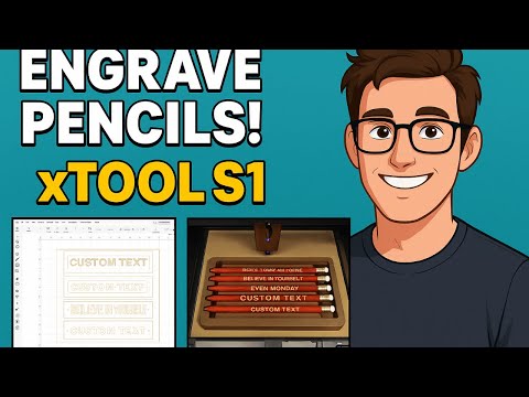 Watch Me Laser Engrave Pencils With a 3D Printed Jig!