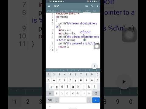 pointers and adress in c programming #shorts #programming