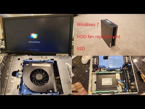 Dell optiplex 745 USFF - HDD  fan replacement, SSD installation,  and Windows 7