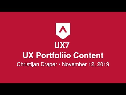 UX Portfolio Content