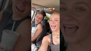 Sephora run with my sister!!🥳🤩 #haul #sephora #makeup #shorts #fyp