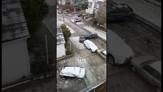 SUV Slides Down Icy Hill!😬