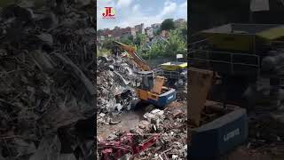 Scrap Metal Shredder Machine Project -Kowloon Machinery #metalshredder #metalrecycling #carshredder