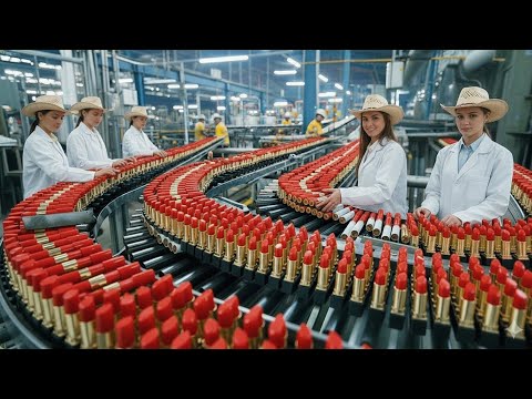 Inside The Lipstick Factory - From Flower and Fruit Farms to Quality Control (Full Process)