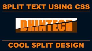 Split Text CSS -  How to split text in two part using css - Cool CSS UX Design