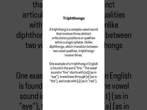 Triphthong. #linguistics #english #phonology #phonetics #englishlinguistics