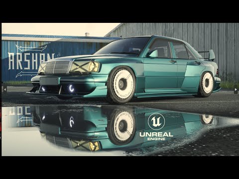 Mercedes 190E 4K Unreal Engine 5 #blender #4k #3d #unrealengine