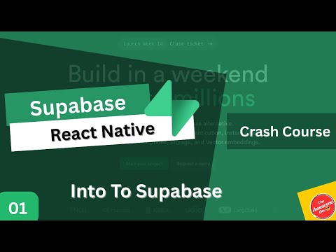 Supabase Tutorial #1 Intro to Supabase and Setup