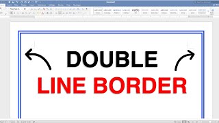 How To Insert Double Line Border In Word