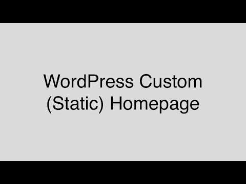 WordPress Custom Homepage Tutorial - Learn how to setup a custom (or static) homepage in WordPress.