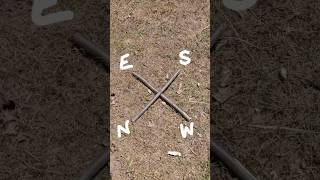 Making a survival compass with the shadow stick method 🧭