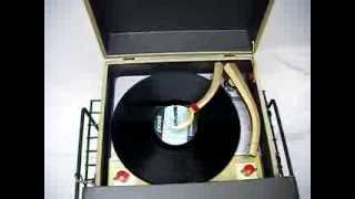 Mid Century Modern Triomatic Voice of Music Suitcase Portable Record Player