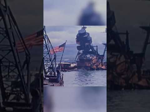 Salvaging Battleship West Virginia (Original Color Film) #Battleship #history #navalhistory