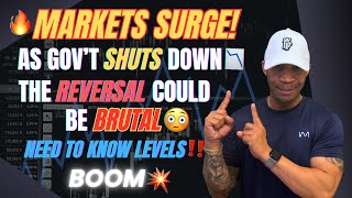 🔥Markets SURGE as Gov’t Shuts Down📉The Reversal Could Be Brutal😳‼️#INTC #NVDA #PLTR #SPY #TSLA #LLY