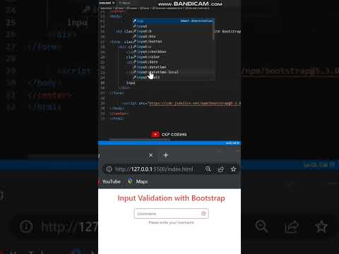 Input Validation in Bootstrap 5 #shorts #viral