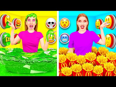 1000 मिस्ट्री बटन चैलेंज केवल 1 आपको भागने देता है | पागल चुनौती Hahanom Top Challenges