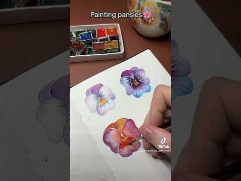 Bratki 3/3 #watercolorpainting #akvarel #art #aestheticart #painting #akwarele #paintingstyles