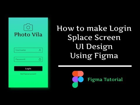 Figma UI Design Login form | Splace Screen Login UI Design