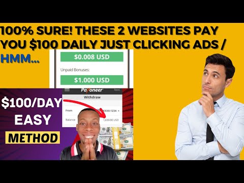2 Websites Pay You $100 Daily Just Clicking Ads (works worldwide) Make Money Online